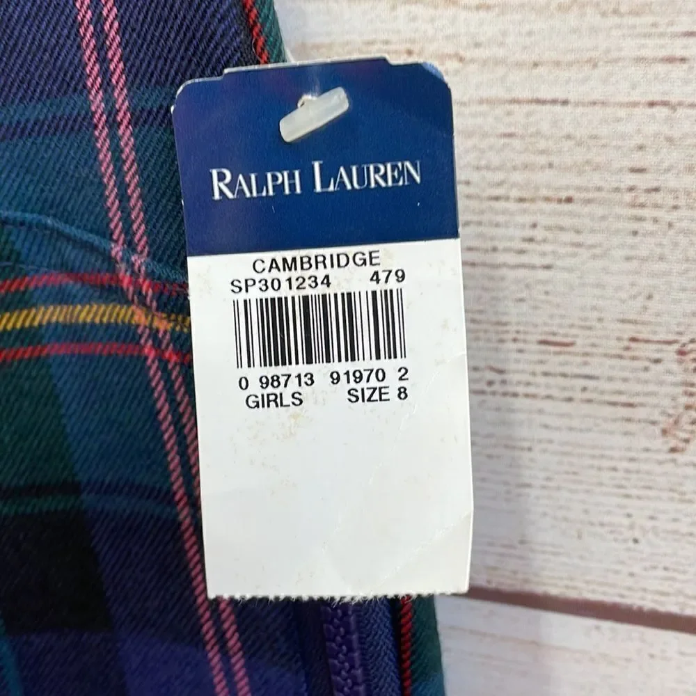 VINTAGE NEW WITH‎ TAGS RALPH LAUREN WIDE LEG PLAID PANTS IN 100% WOOL